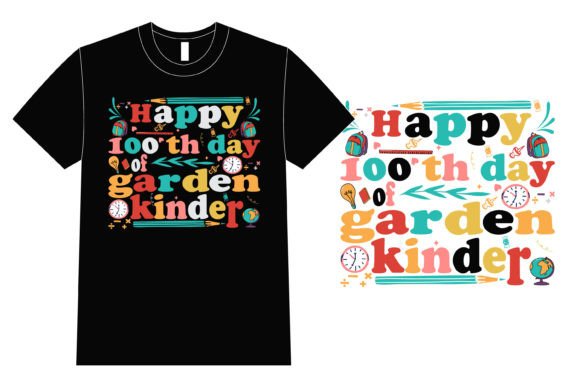 Happy 100th Day Graphics for T-Shirt Designs