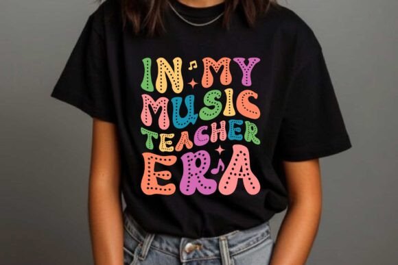 Retro Music Teacher Graphics for T-Shirt Designs