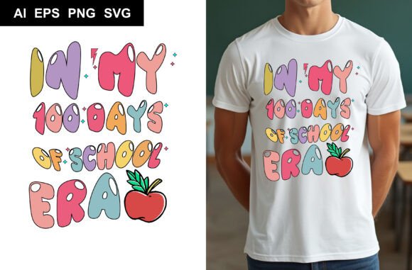 Reviewing In My 100 Day of School Era T-shirt Art