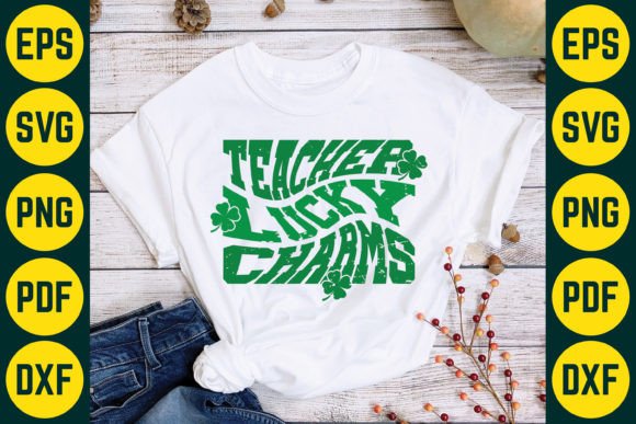 Teacher Lucky Charms: Retro St Patrick’s Graphics for T-Shirt Designs